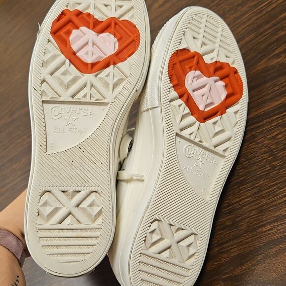 Converse Chuck Taylor All Star Lift Platform Y2K Heart High Top Sneaker size 8 - Picture 7 of 9